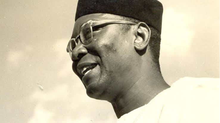 Nnamdi Azikiwe looking into the distance