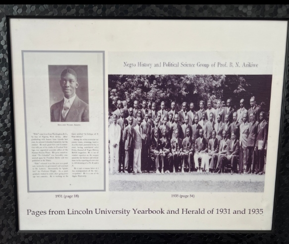 Pages from the Lincoln University yearbook photo
